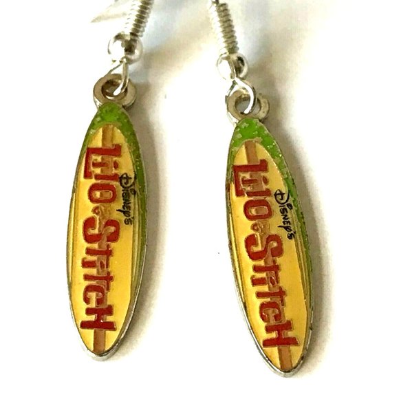 Vintage Disney Lilo & Stitch Earrings Disneyana Aulani Resort Oahu Ohana Hawaii - Picture 1 of 6